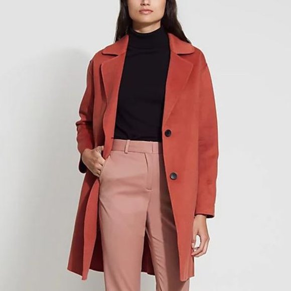 Bernardo Jackets & Blazers - Bernardo Mid Length Double Face Coat in Apricot
